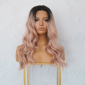 SIERA Ombre Dusty Pink Lace Front Wig