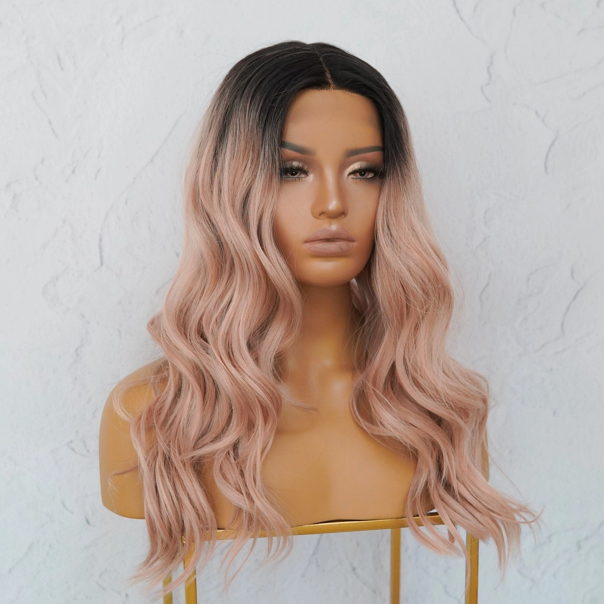 SIERA Ombre Dusty Pink Lace Front Wig