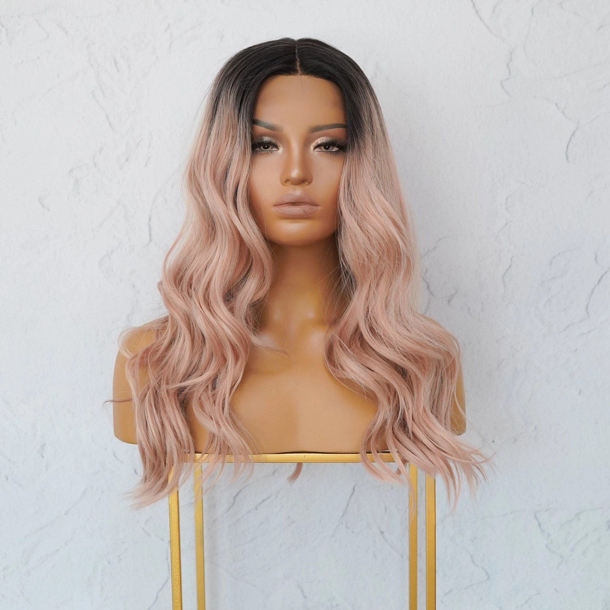 SIERA Ombre Dusty Pink Lace Front Wig