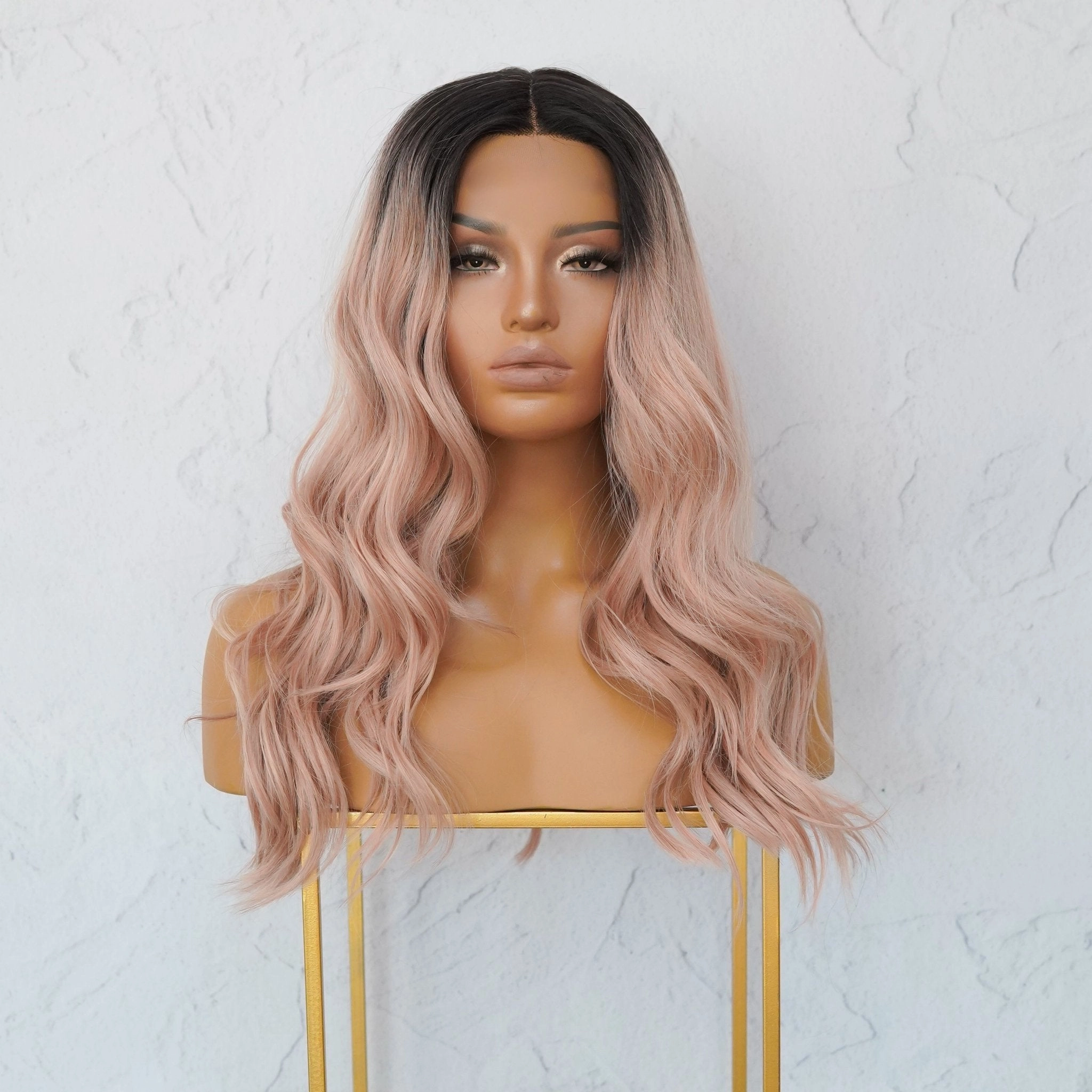 SIERA Ombre Dusty Pink Lace Front Wig