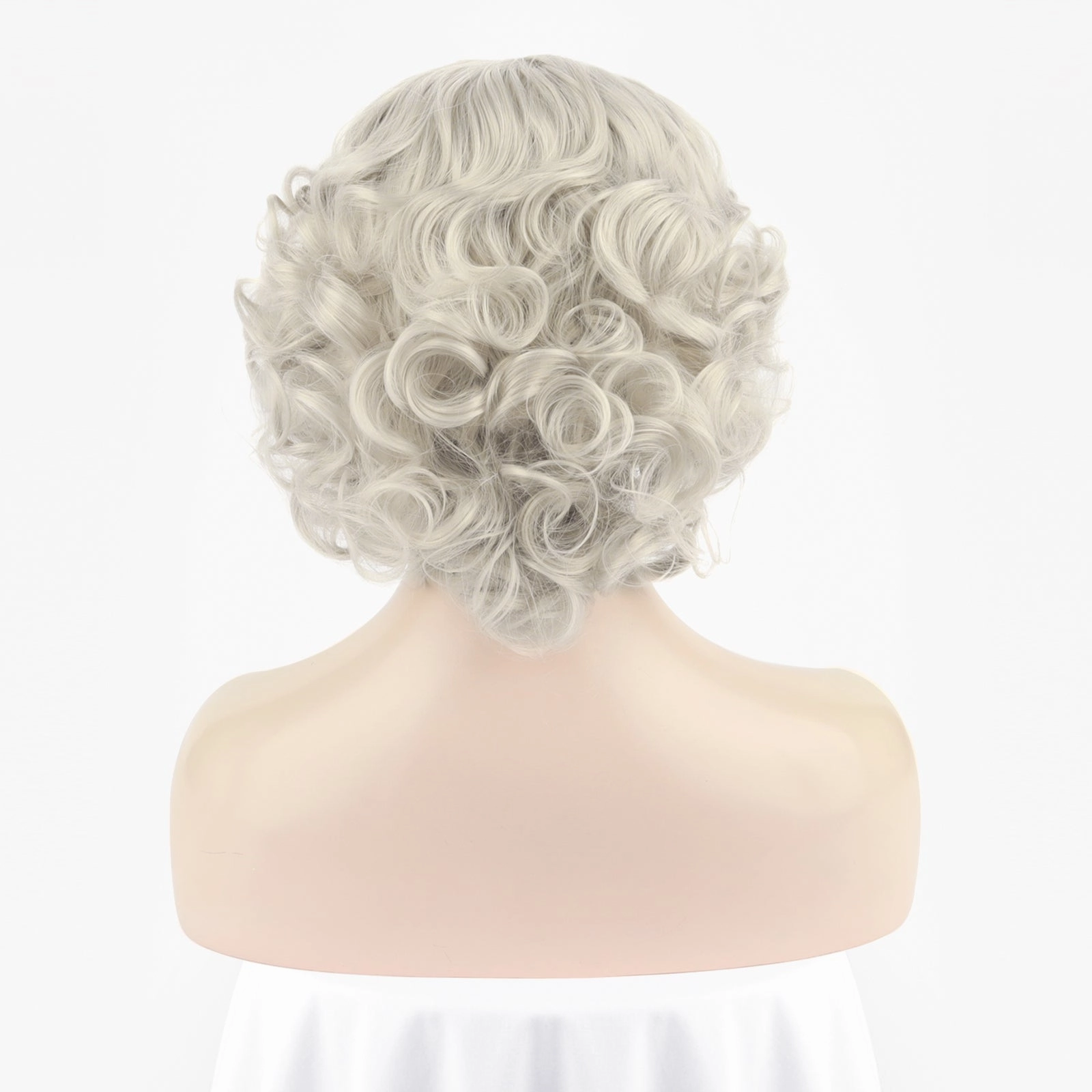 Silver Gray Wavy Short Lace Front Synthetic 1940S Wig