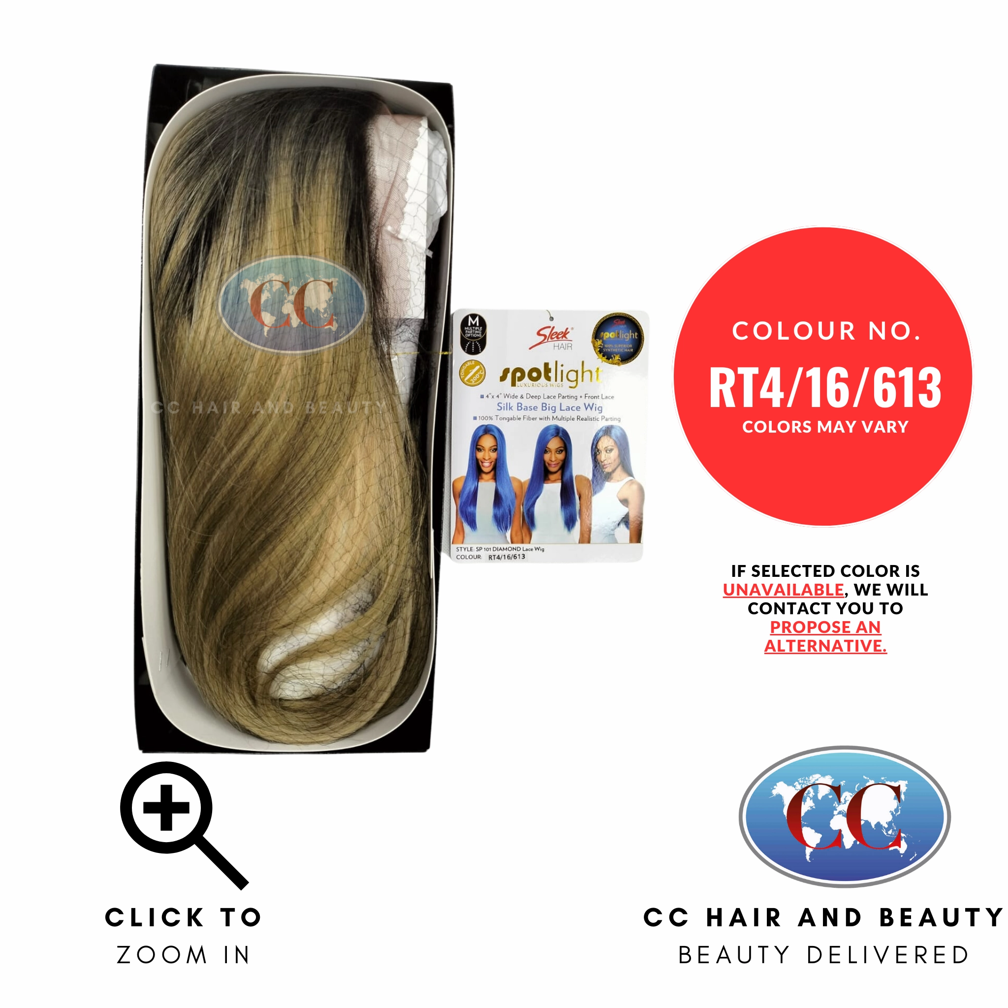 Sleek Synthetic Hair Spotlight Luxurious Wig - Diamond Wig