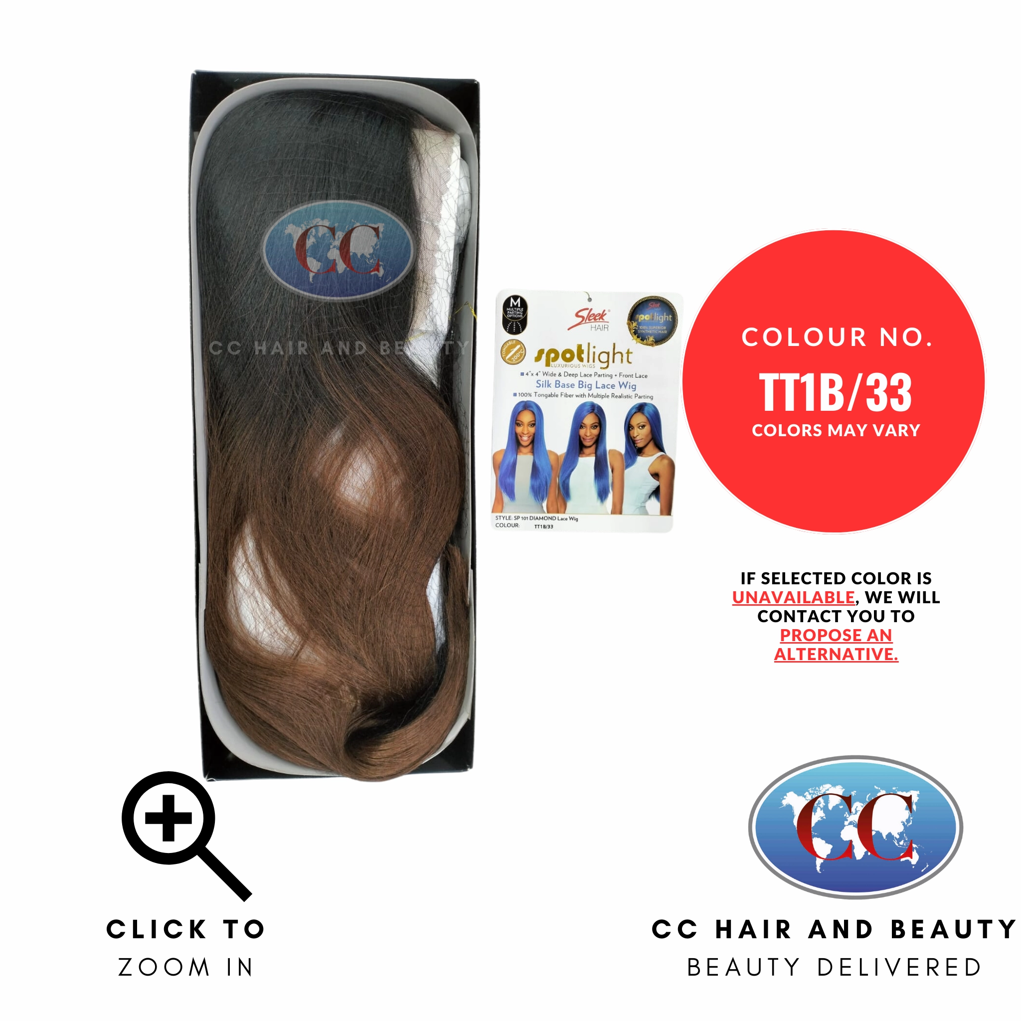 Sleek Synthetic Hair Spotlight Luxurious Wig - Diamond Wig