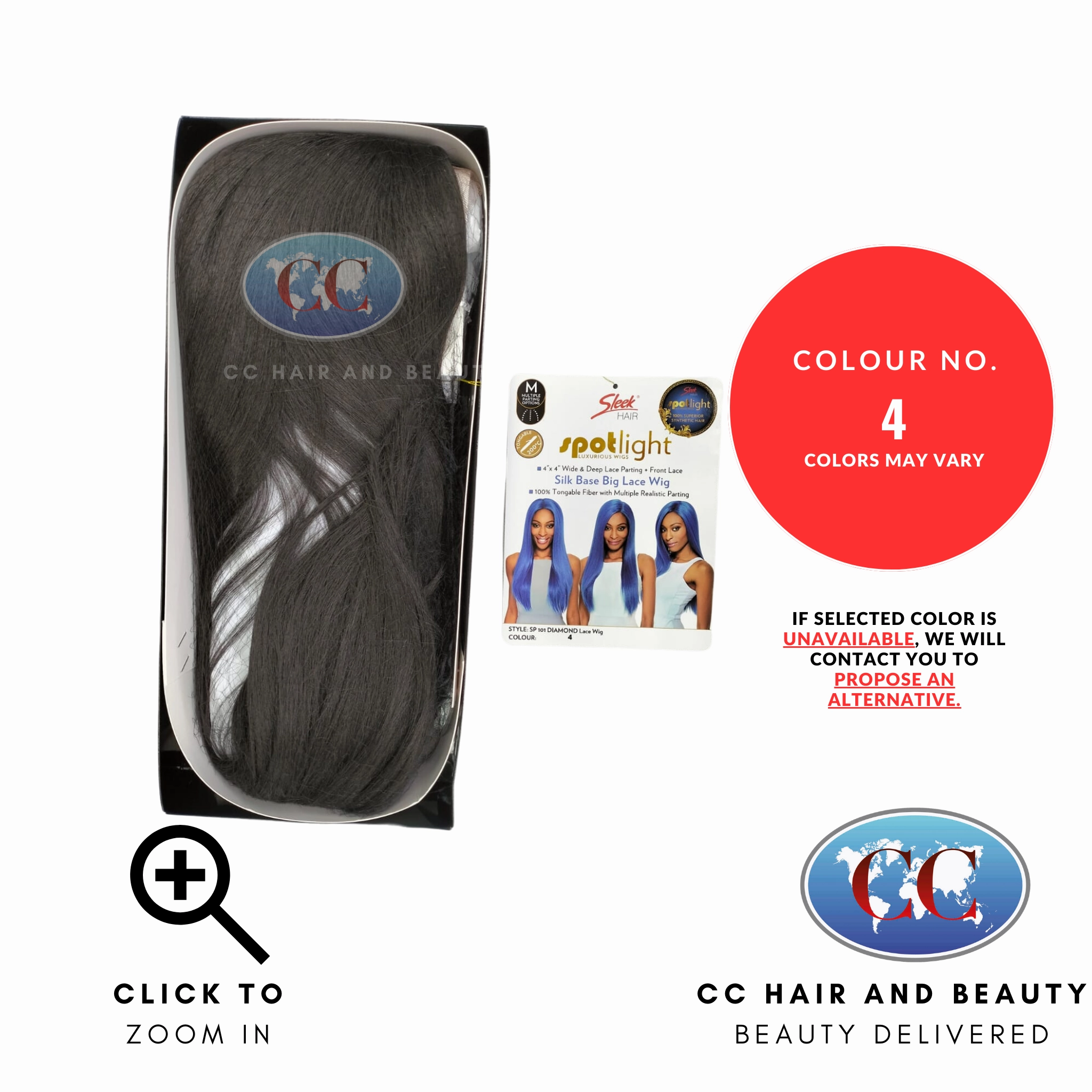 Sleek Synthetic Hair Spotlight Luxurious Wig - Diamond Wig