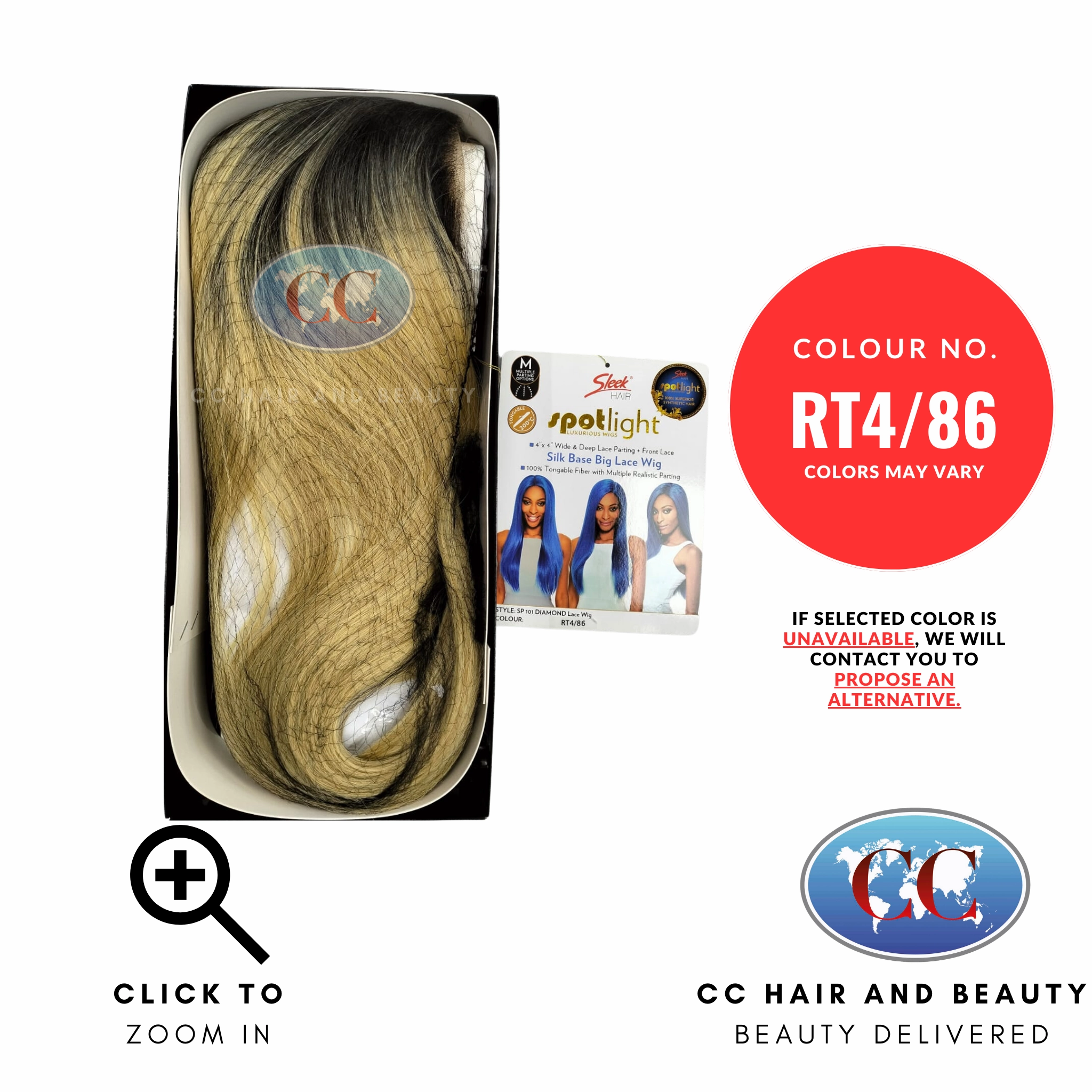 Sleek Synthetic Hair Spotlight Luxurious Wig - Diamond Wig