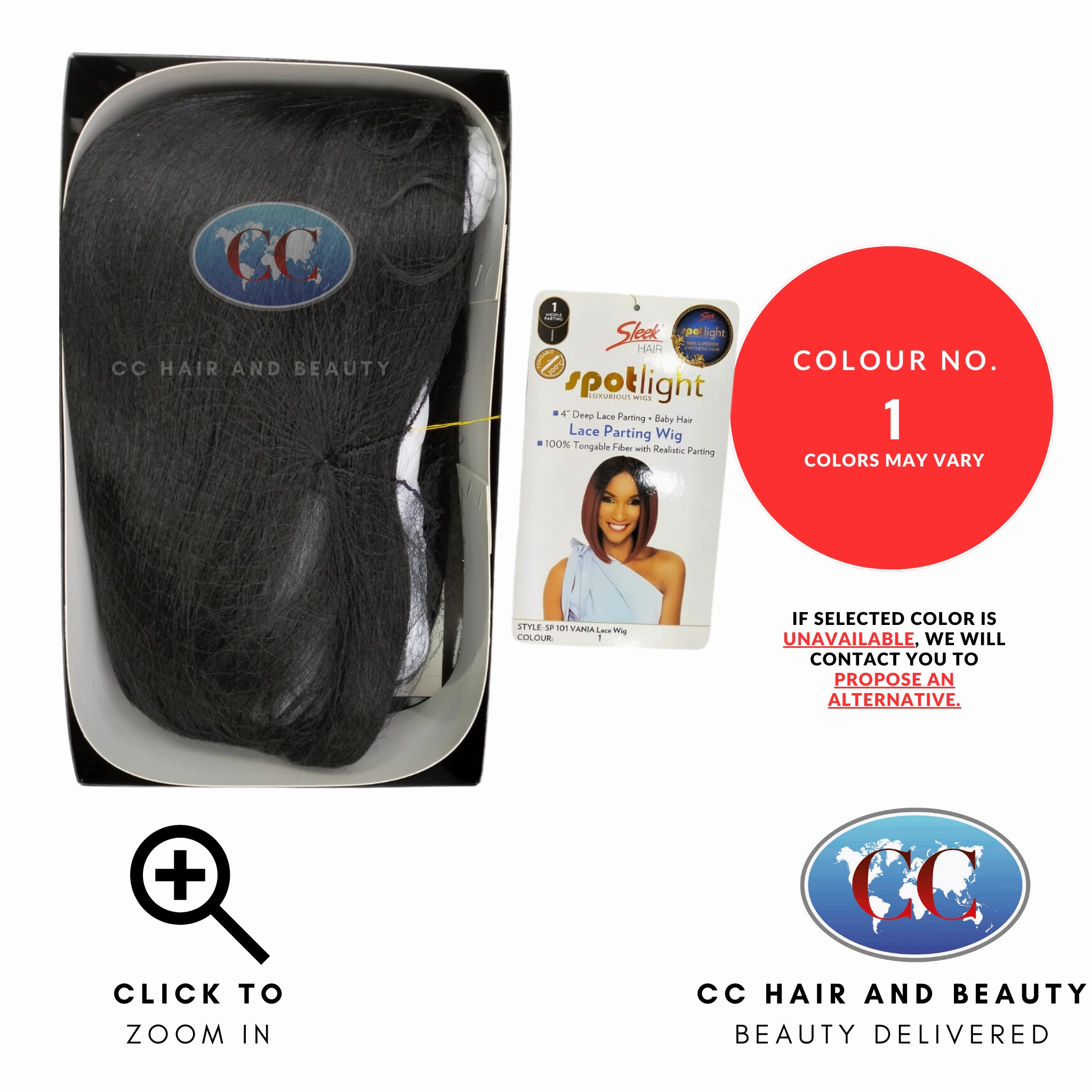 Sleek Synthetic Hair Spotlight Luxurious Wig - Vania