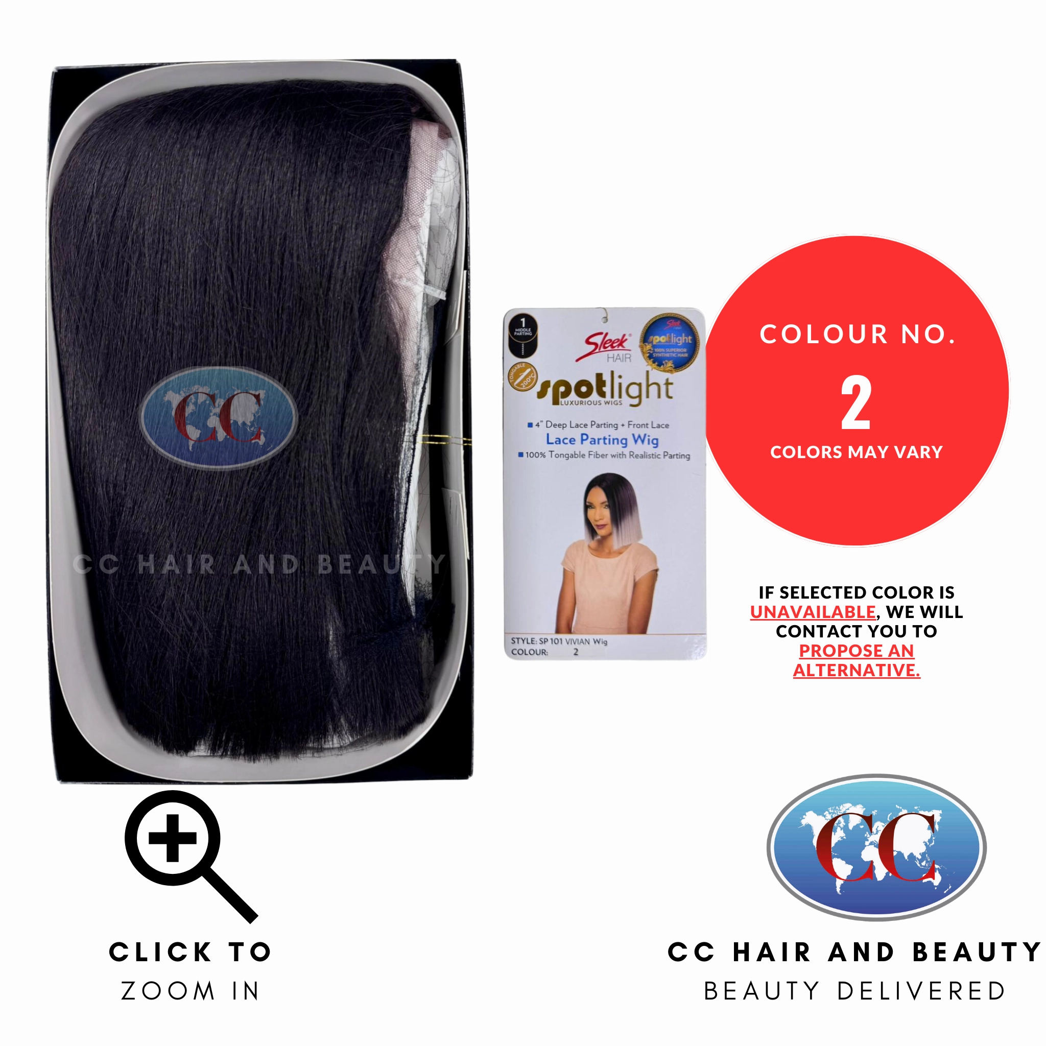 Sleek Synthetic Hair Spotlight Luxurious Wig - Vivian