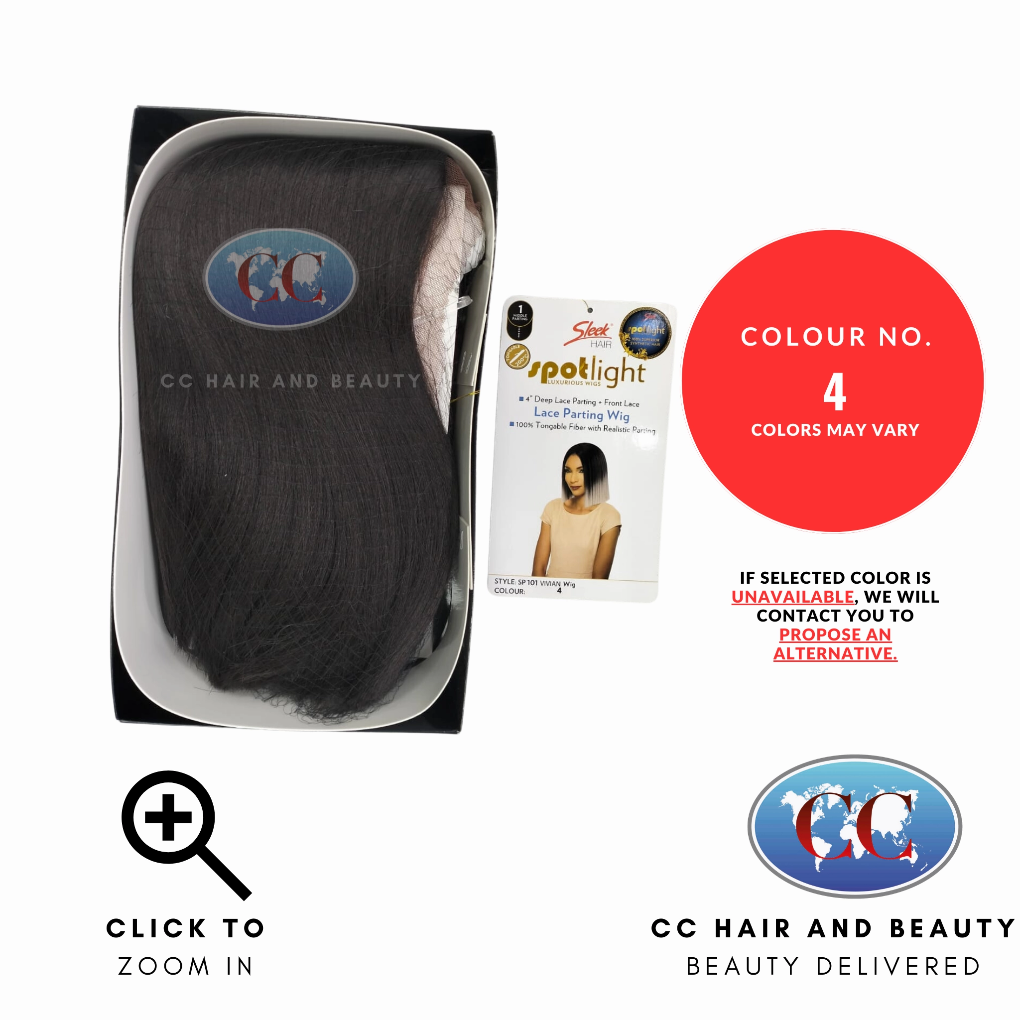 Sleek Synthetic Hair Spotlight Luxurious Wig - Vivian