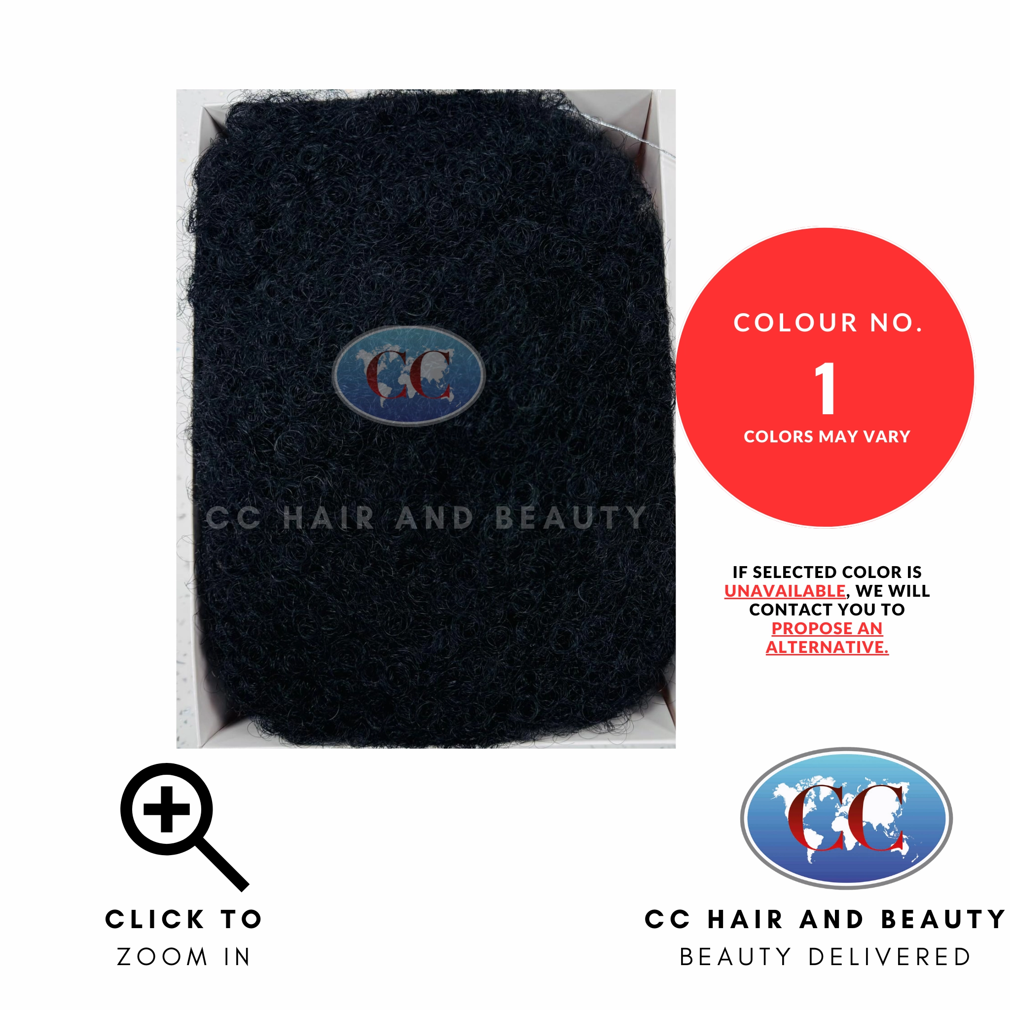 Sleek Synthetic Hair Wig - Big Afro