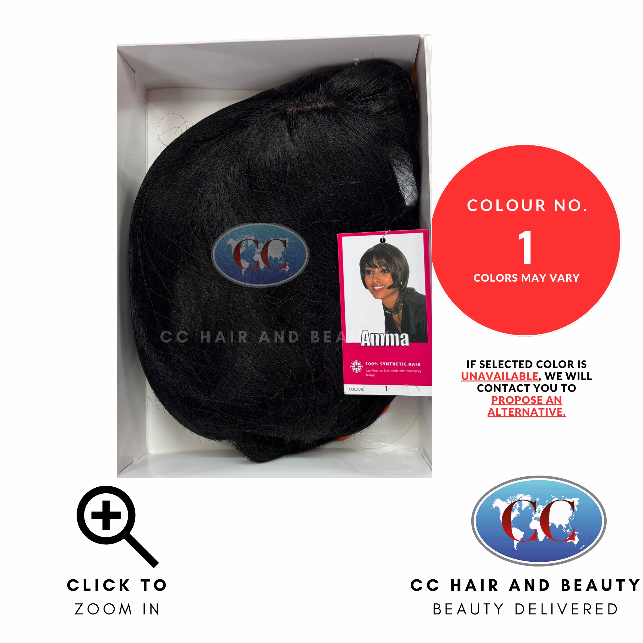 Sleek Synthetic Hair Wig Fashion - Amma