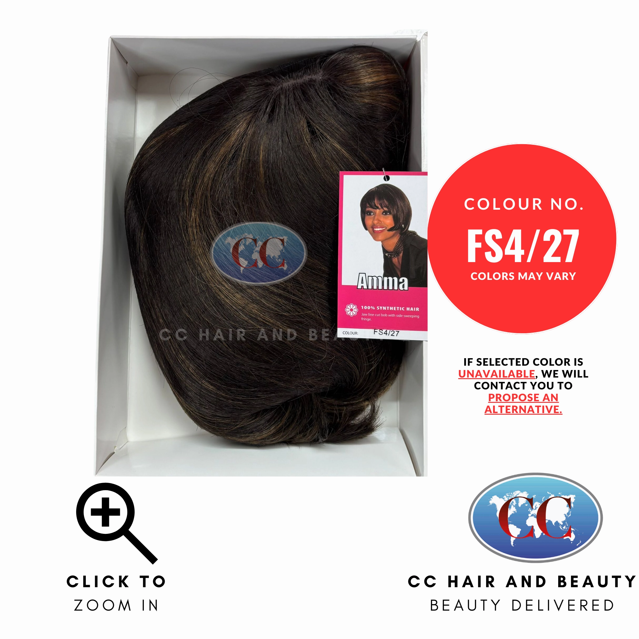 Sleek Synthetic Hair Wig Fashion - Amma