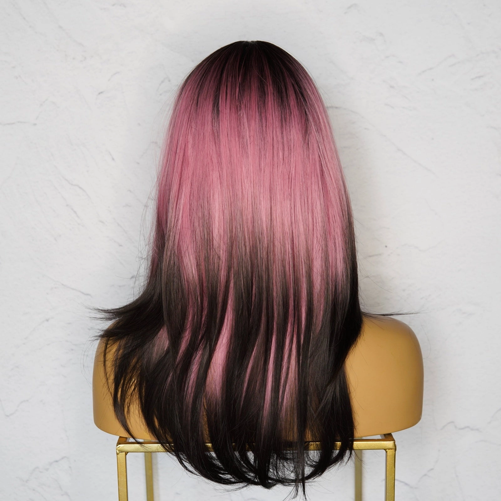 Sophia Ombre Pink Fringe Wig