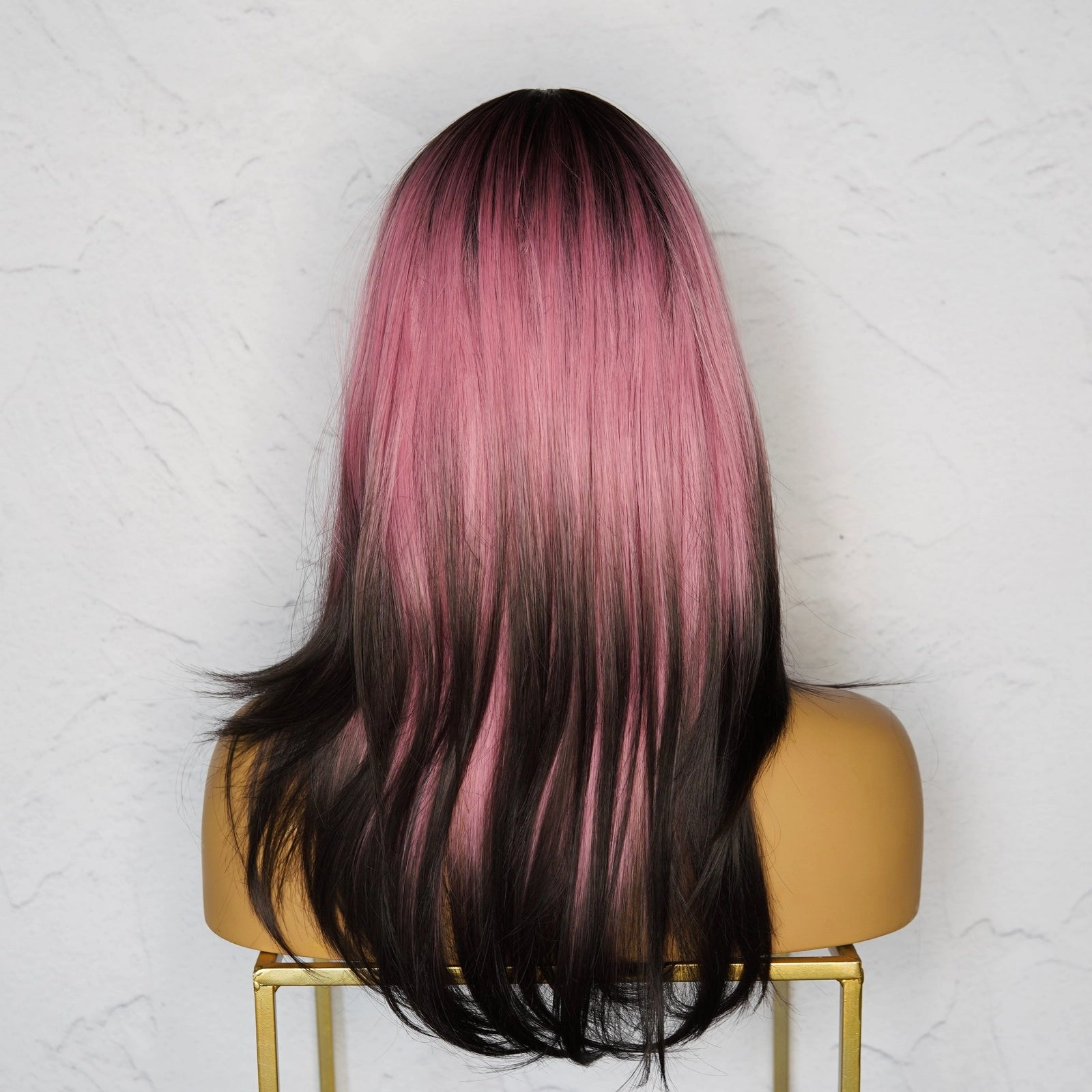 Sophia Ombre Pink Fringe Wig
