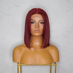 SPICE Red Human Hair Lace Front Wig