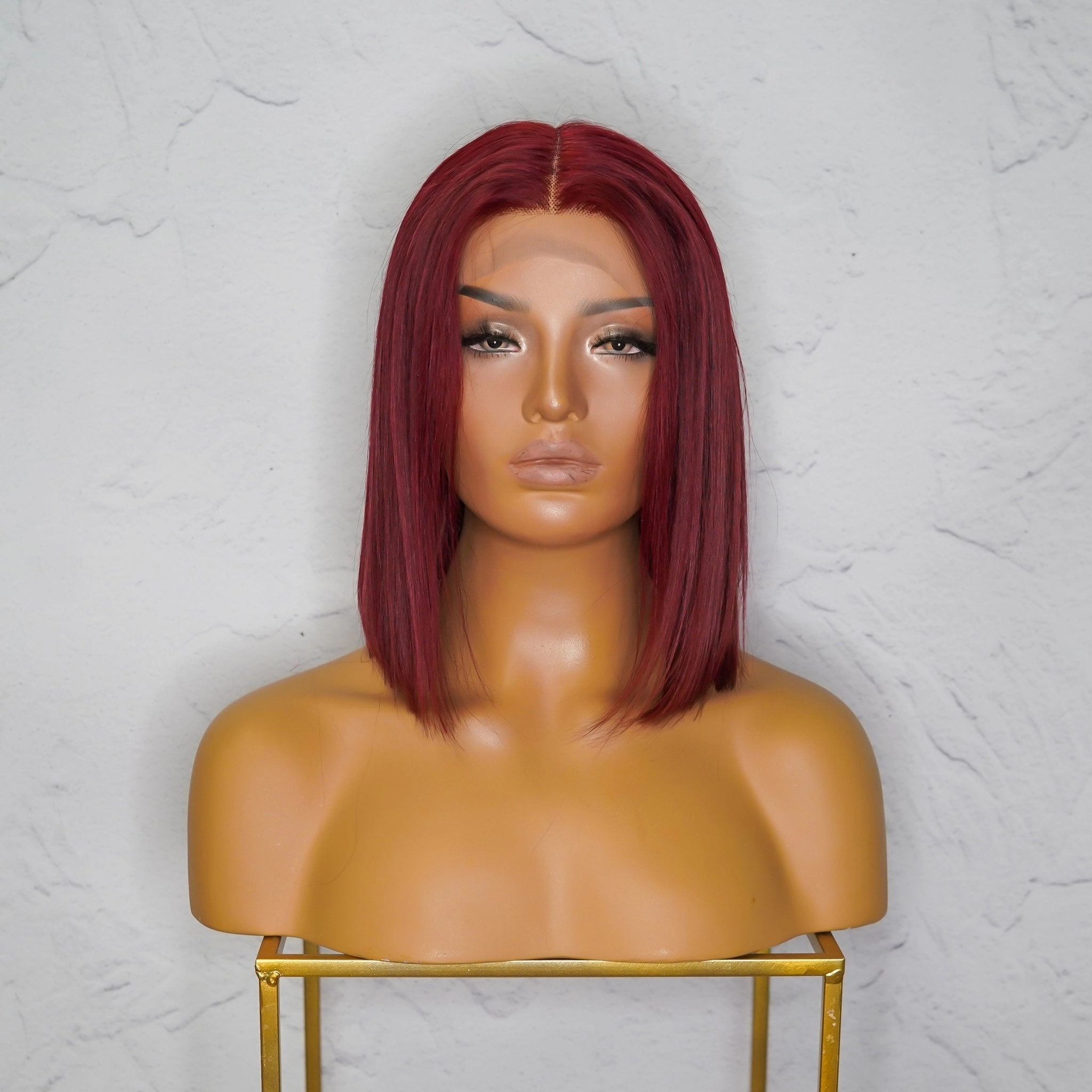 SPICE Red Human Hair Lace Front Wig ** READY TO SHIP **