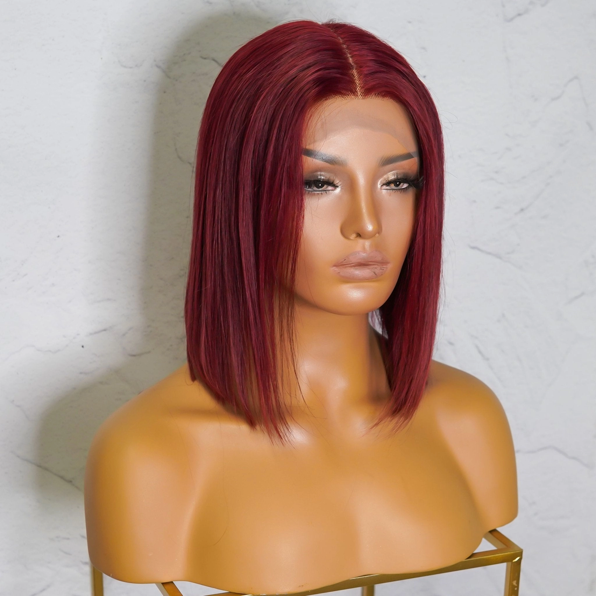 SPICE Red Human Hair Lace Front Wig ** READY TO SHIP **