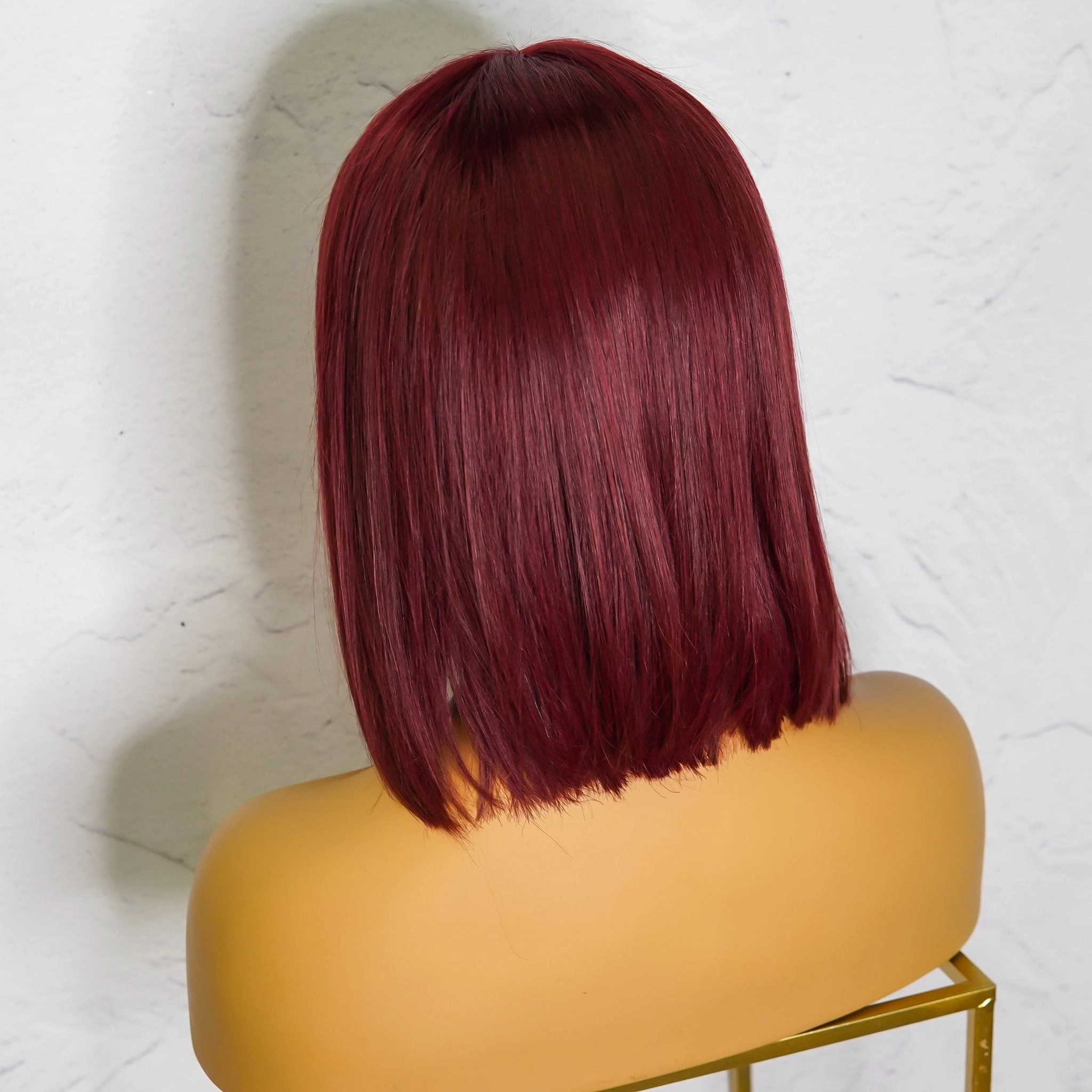 SPICE Red Human Hair Lace Front Wig