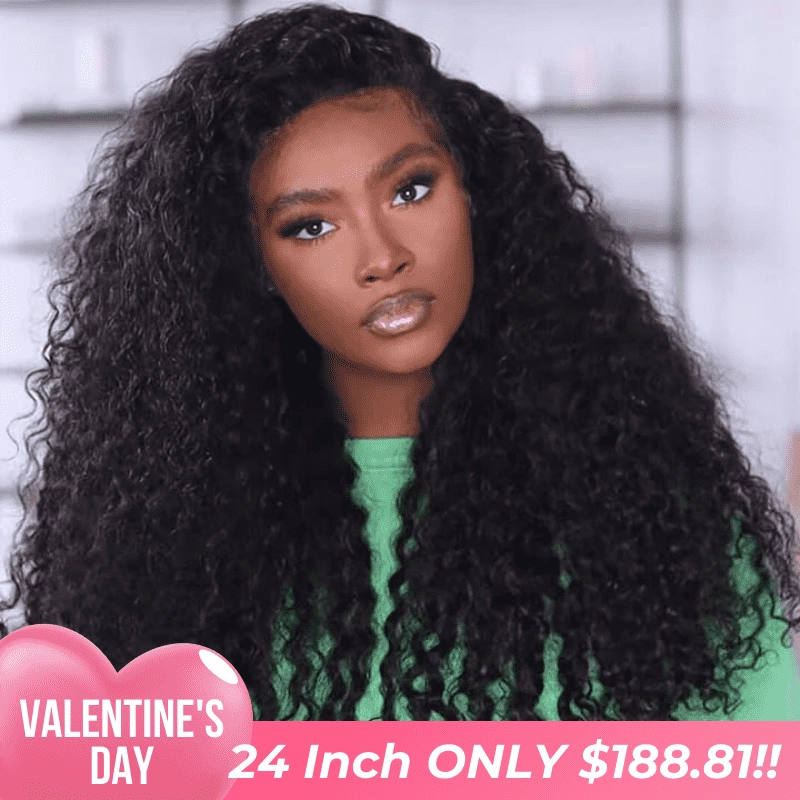 Spring Sale Glueless Full Deep Wave 13x4 HD Lace Front Wig Transparent Lace Human Hair Wigs Plucked Hairline 250% Density-Geeta Hair