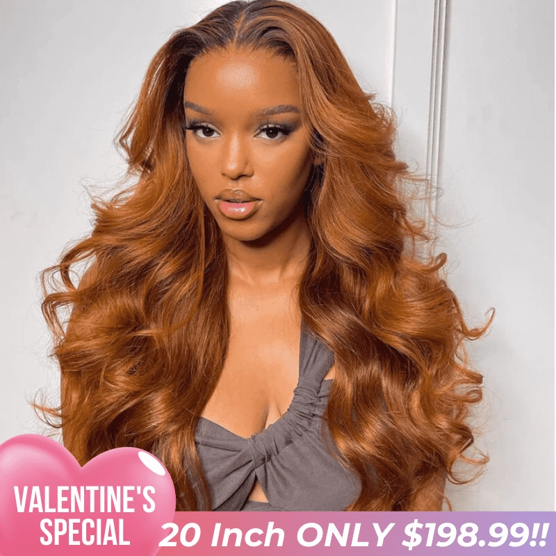 Spring Sale Ombre Brown Body Wave Human Hair HD Lace Front Wigs/Glueless 4x4 Closure Wigs Pre Plucked Hairline With Baby Hair-Geeta Hair