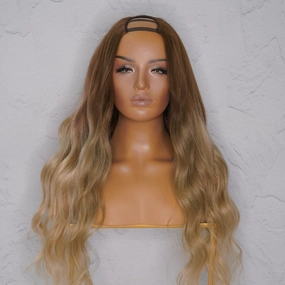 ST TROPEZ Ombre Blonde Human Hair U Part Wig
