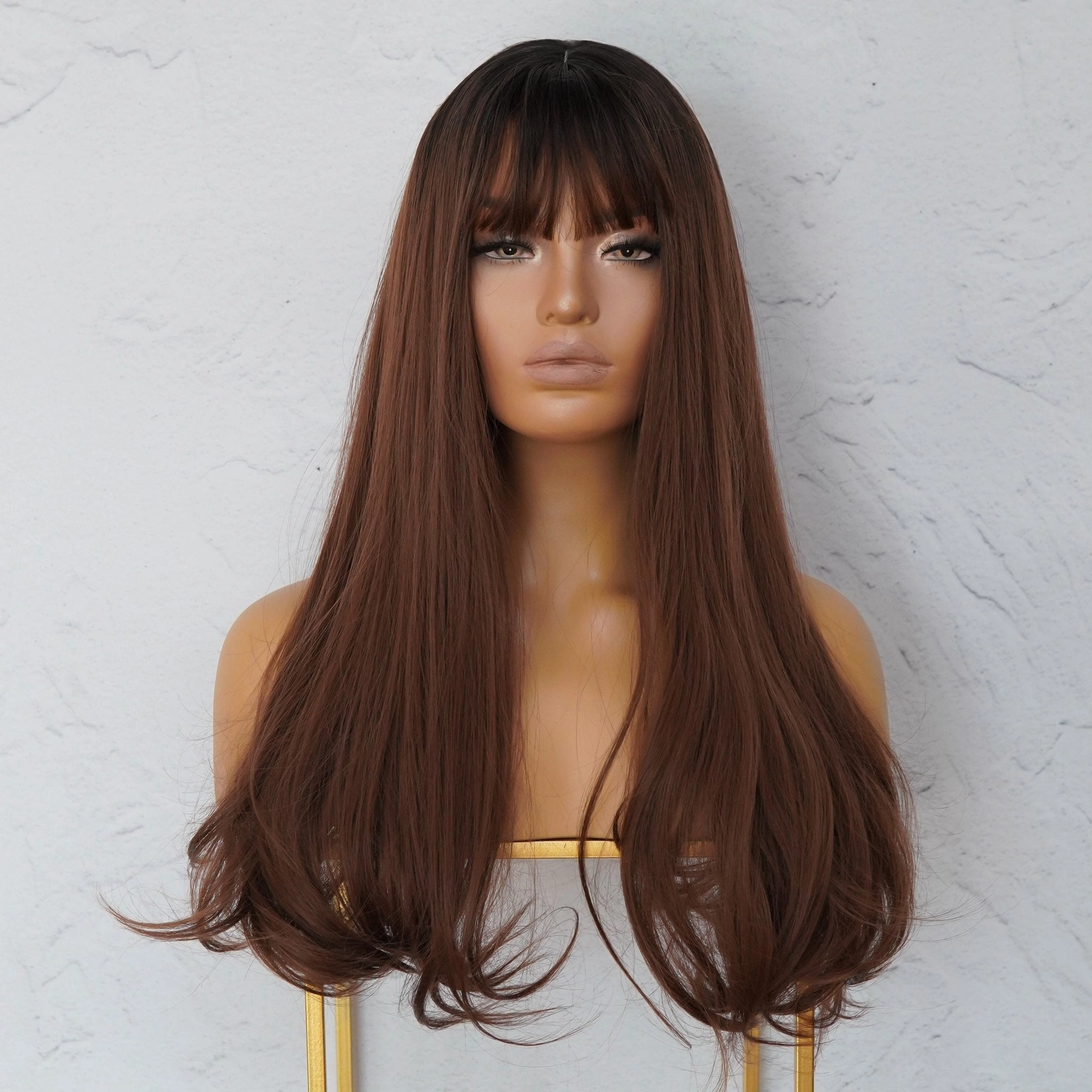 STACEY Brown Ombre Fringe Wig