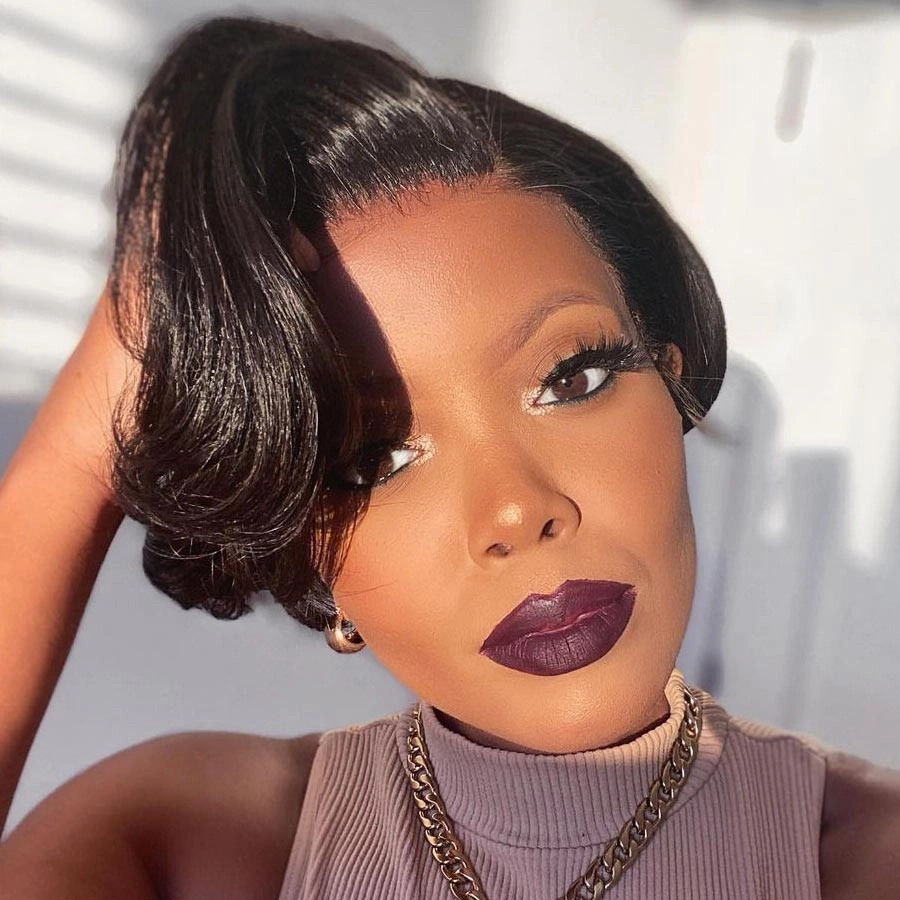 Straight Wig Pixie Cut 13x4 HD Lace Front 100% Virgin Human Hair Wig-Geeta Hair