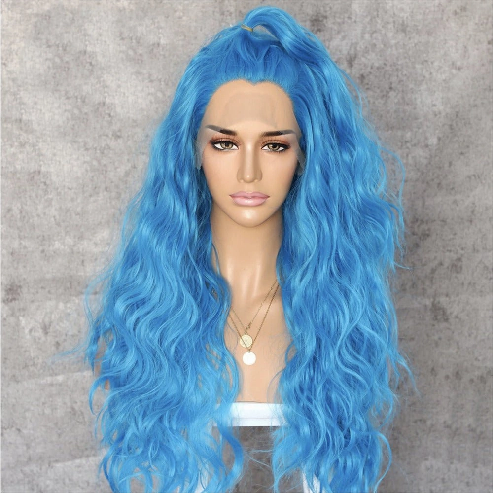 Stuntin' Blue Wavy 24" Lace Front Wig