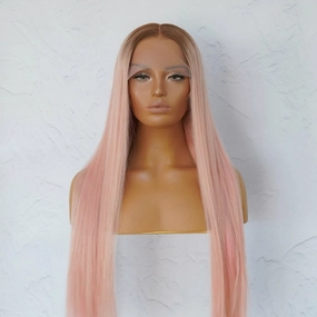 SUGAR Pink Human Hair Lace Front Wig