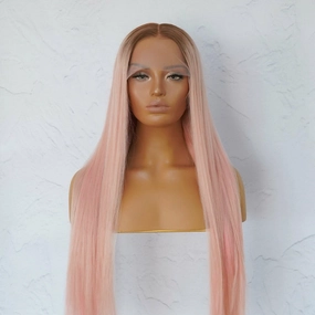 SUGAR Pink Human Hair Lace Front Wig