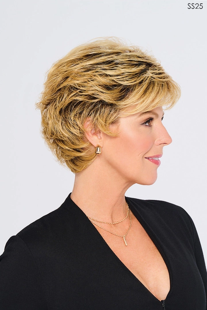 Swept Back Short Cut Wig by Hairdo | Heat Friendly Synthetic Hair | Average Cap