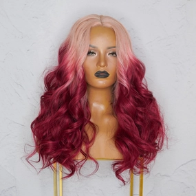 TABITHA Ombre Pink Lace Front Wig