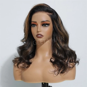 Tax Return Sale Highlight Brown Glueless G1B/30 Color Body Wave 13x4 HD Lace Front Wig Pre Plucked 180% Density-Geeta Hair