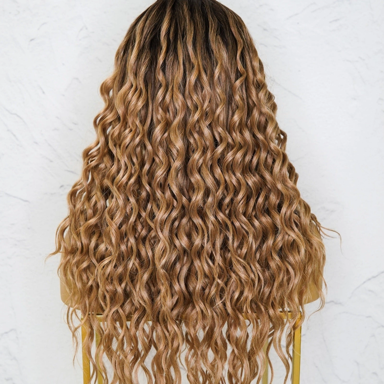 TEGAN Caramel Curly Lace Front Wig