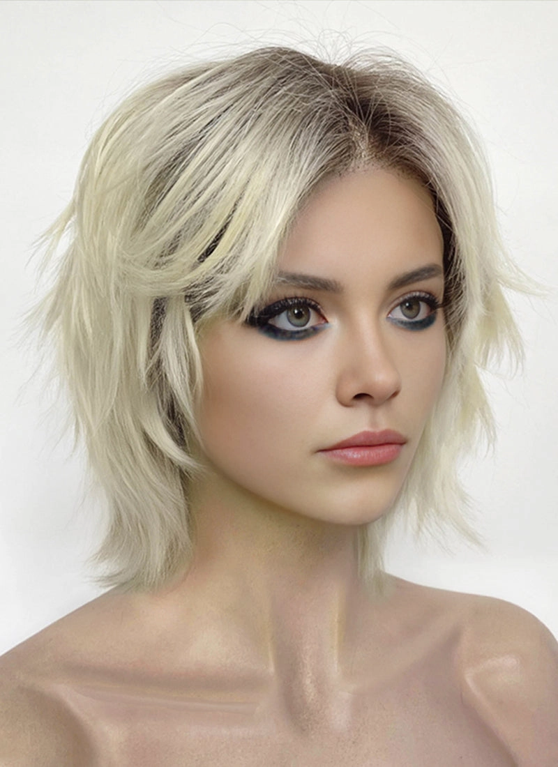 The New Avengers Thunderbolts Yelena Belova Black Widow Blonde With Dark Roots Wavy Lace Front Synthetic Wig LF8046