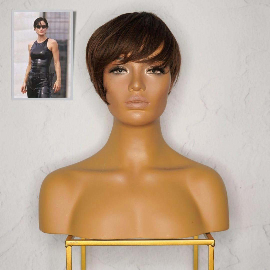 TRINITY MATRIX COSPLAY - KRIS Dark Brown Fringe Wig