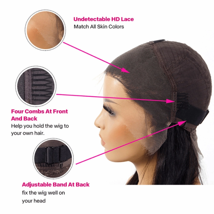 Type 4C Kinky Hairline Spanish Curly 13x4 Undetectable Lace Human Hair Wigs With Baby Hair Realistic Hairline-Geeta Hair