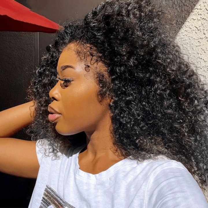 Type 4C Kinky Hairline Spanish Curly 13x4 Undetectable Lace Human Hair Wigs With Baby Hair Realistic Hairline-Geeta Hair