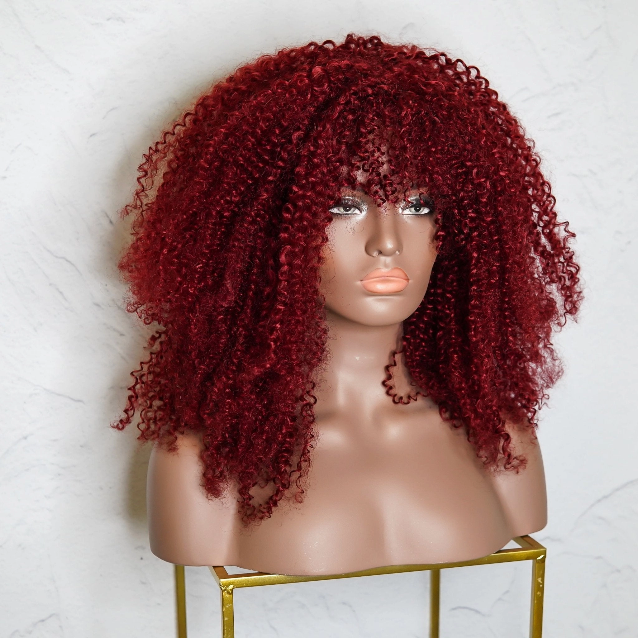 TYRA Burgundy Afro Curl Wig