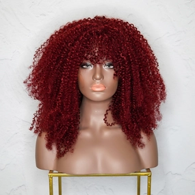TYRA Burgundy Afro Curl Wig