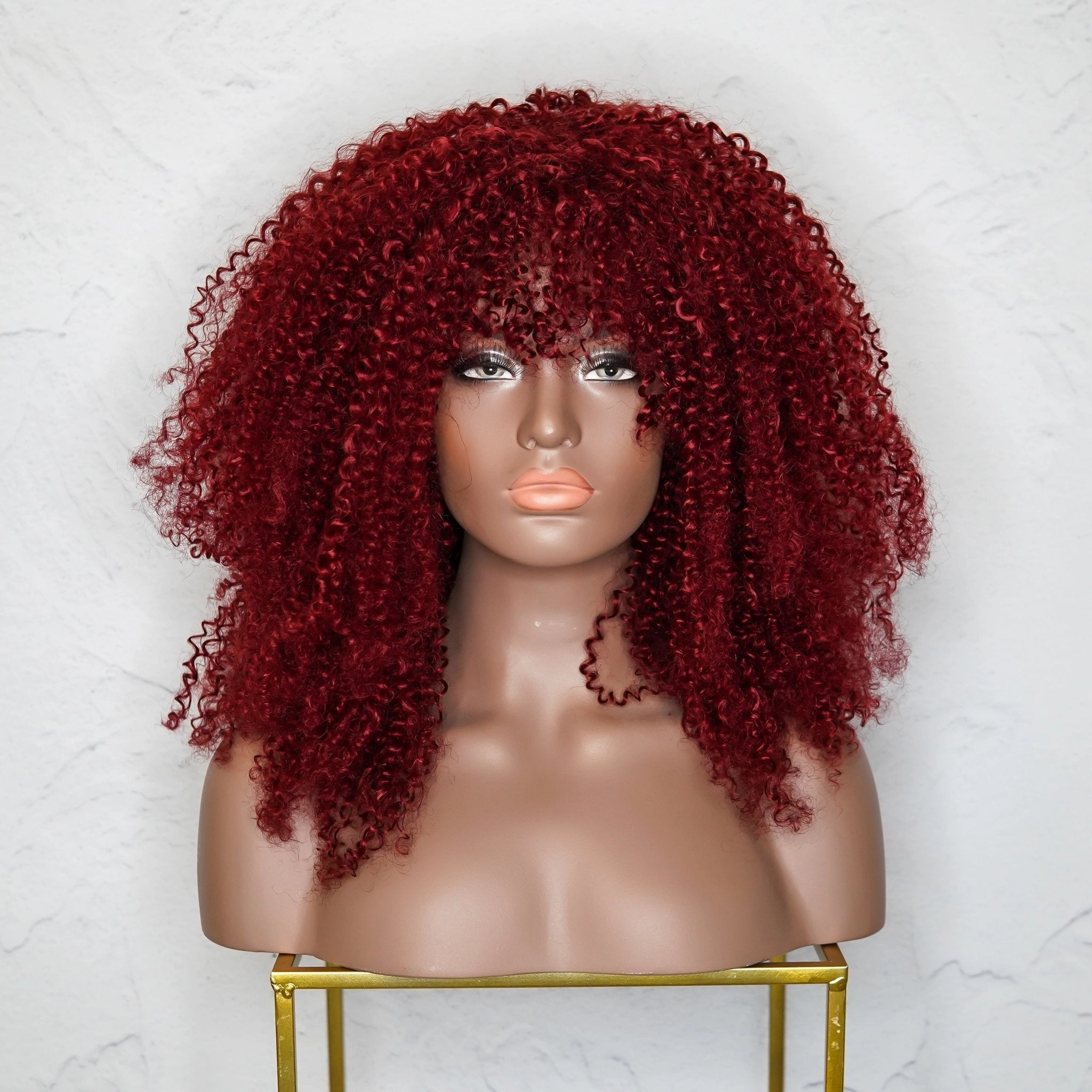 TYRA Burgundy Afro Curl Wig