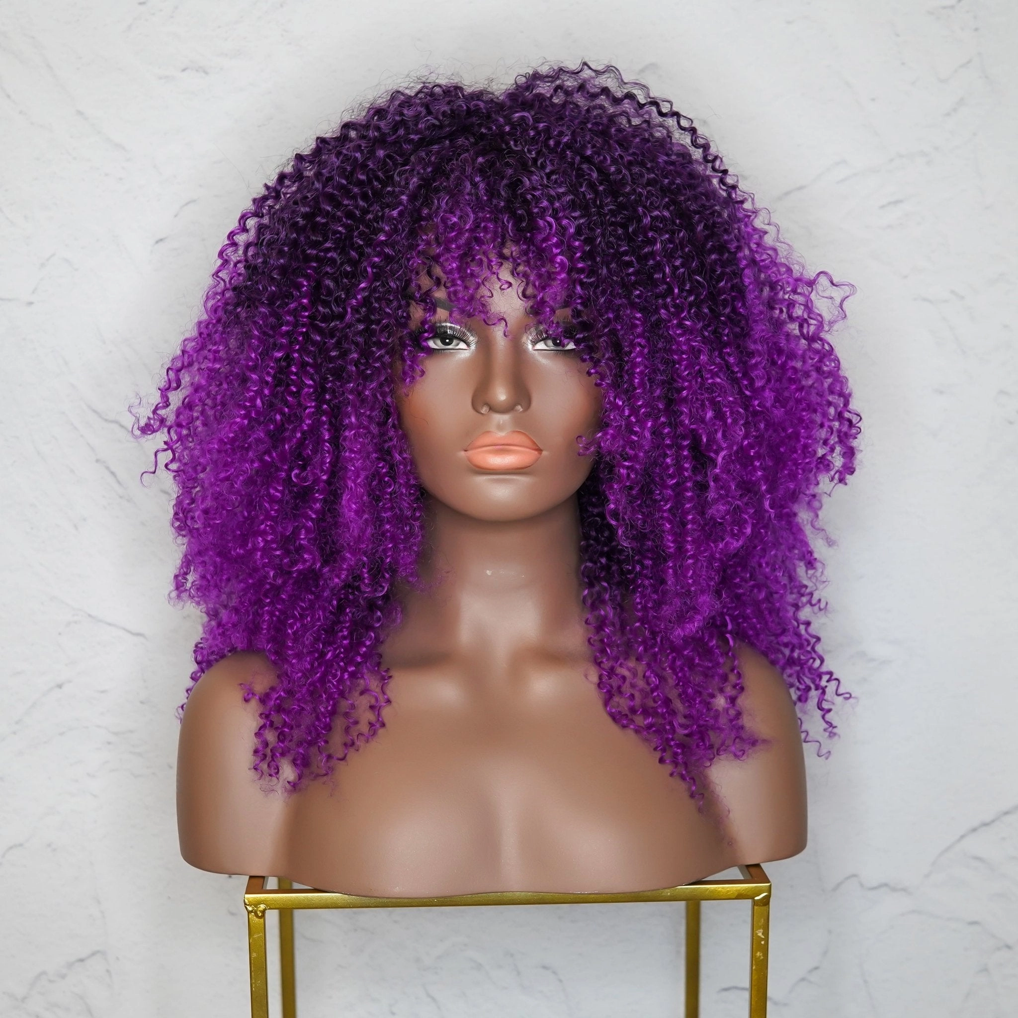 TYRA Purple Afro Curl Wig