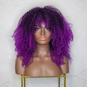 TYRA Purple Afro Curl Wig