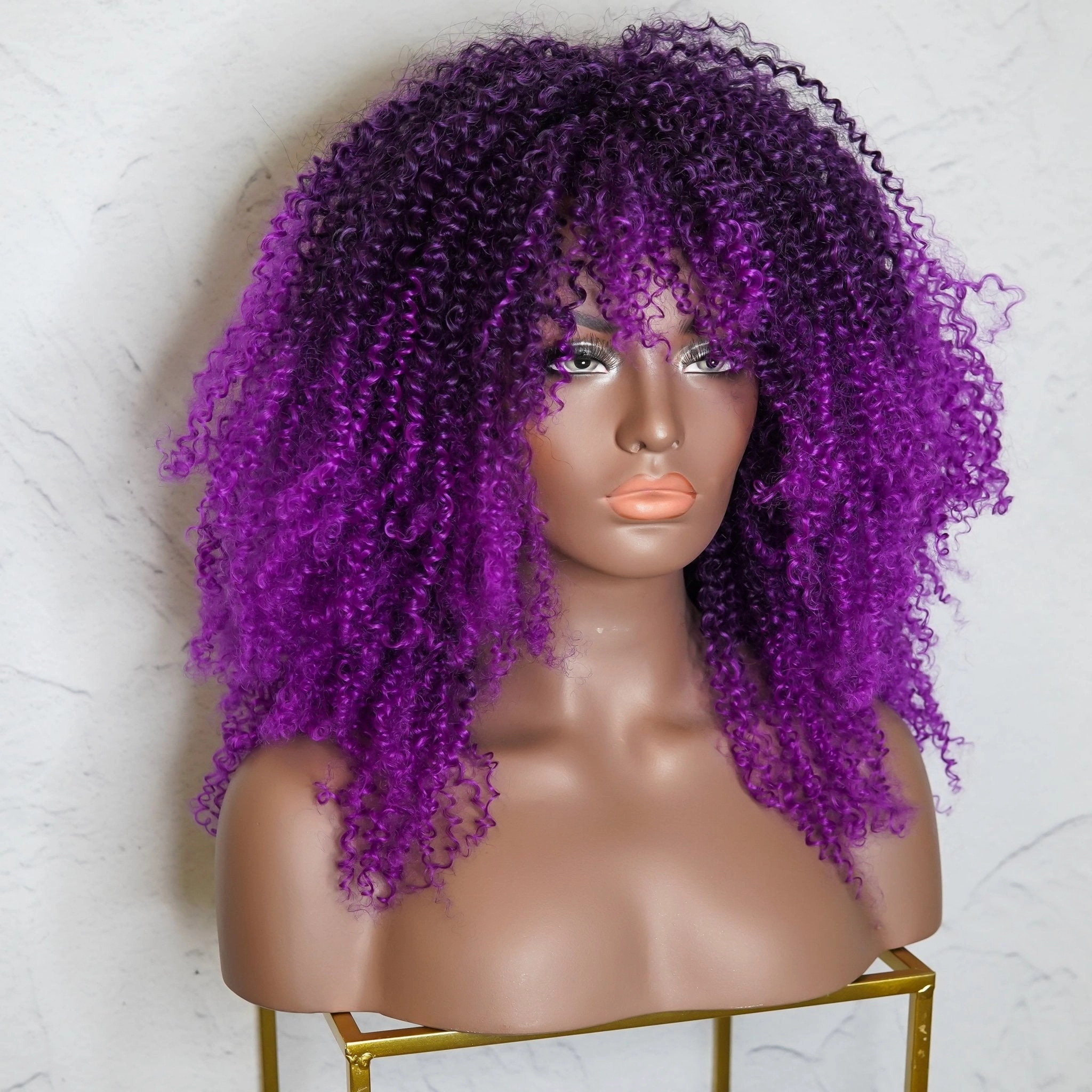 TYRA Purple Afro Curl Wig