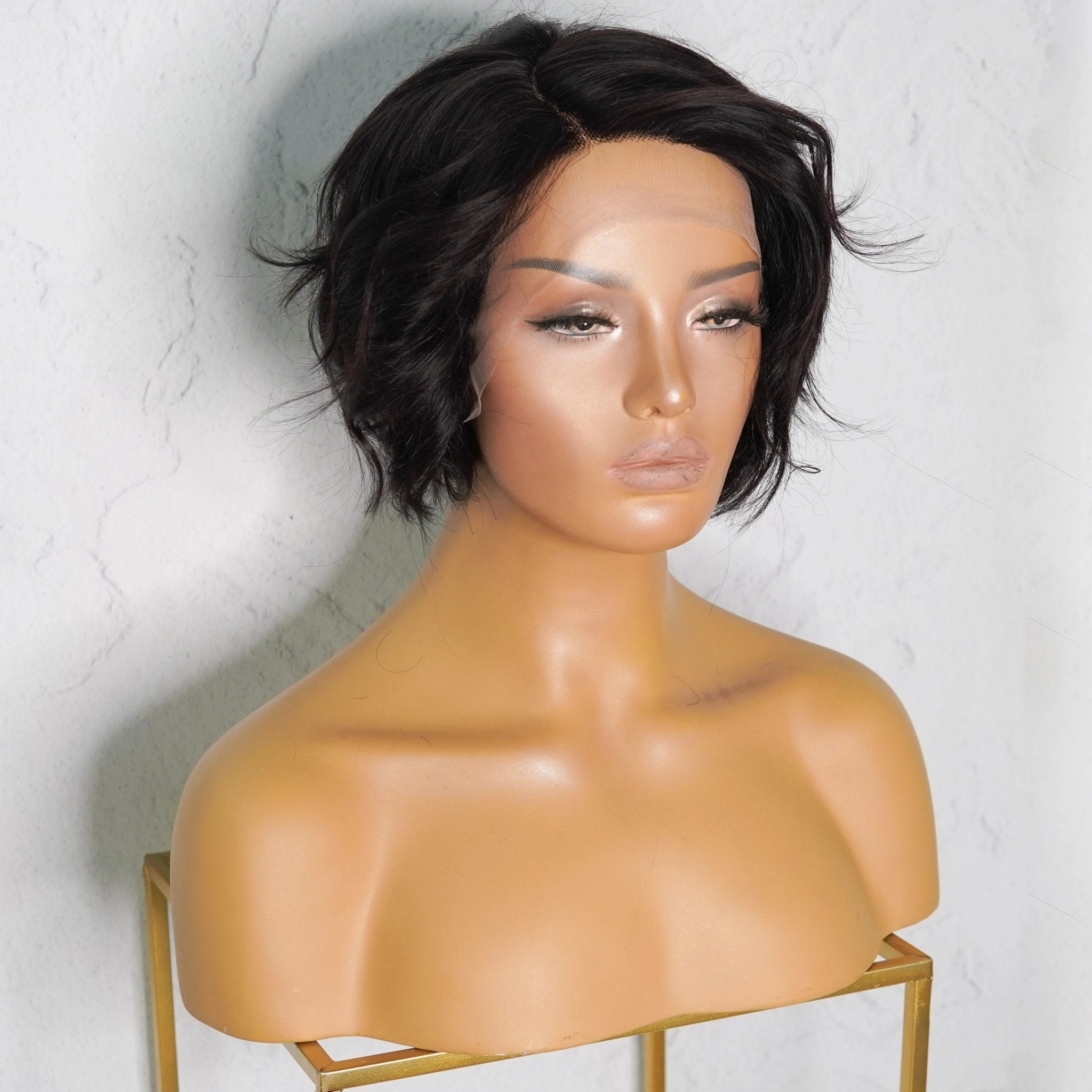 VALERIE Natural Black Human Hair Lace Front Wig