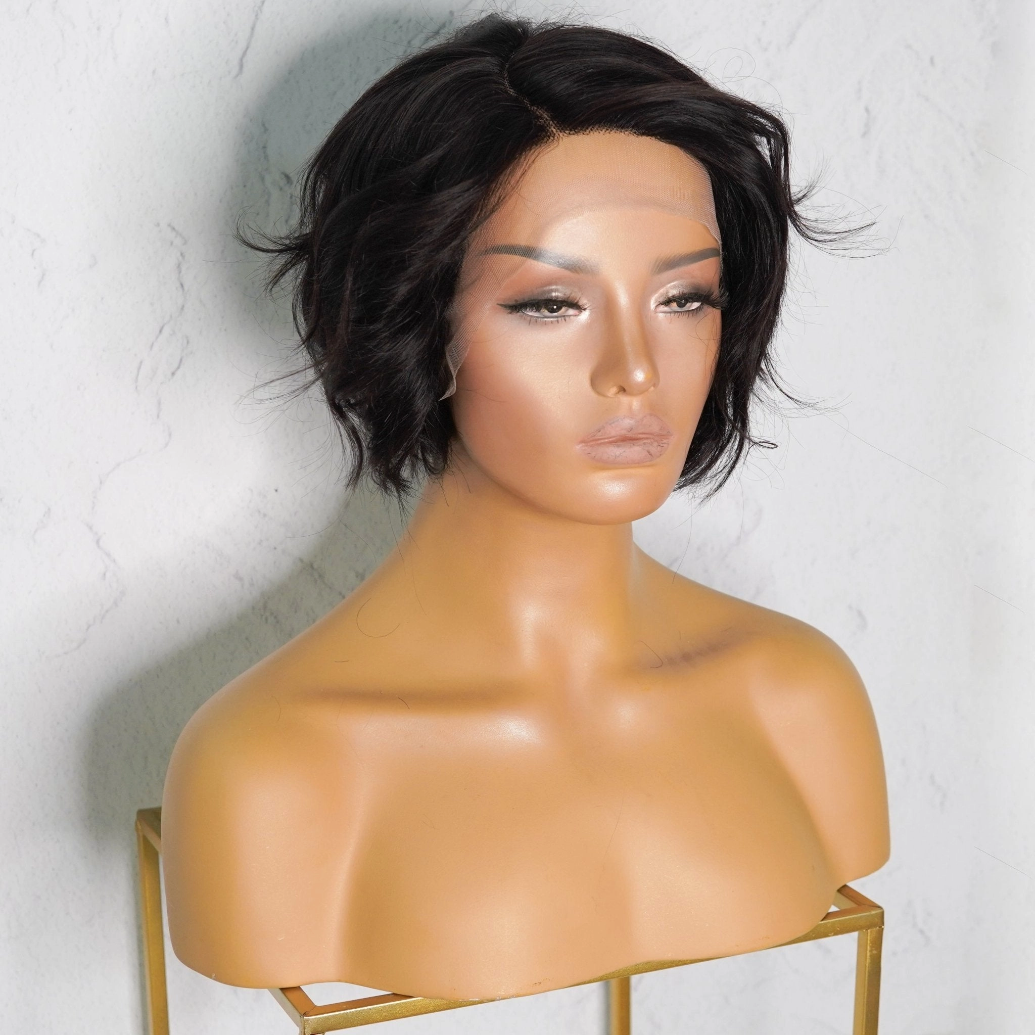 VALERIE Natural Black Human Hair Lace Front Wig