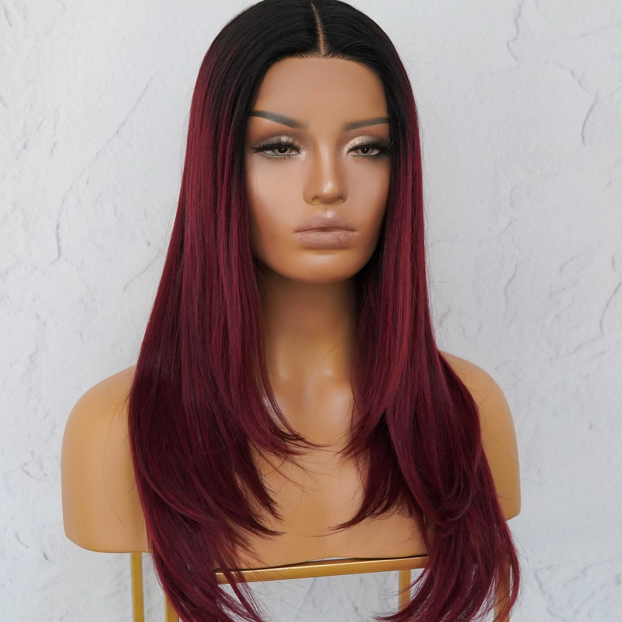 VANESSA Burgundy Lace Front Wig