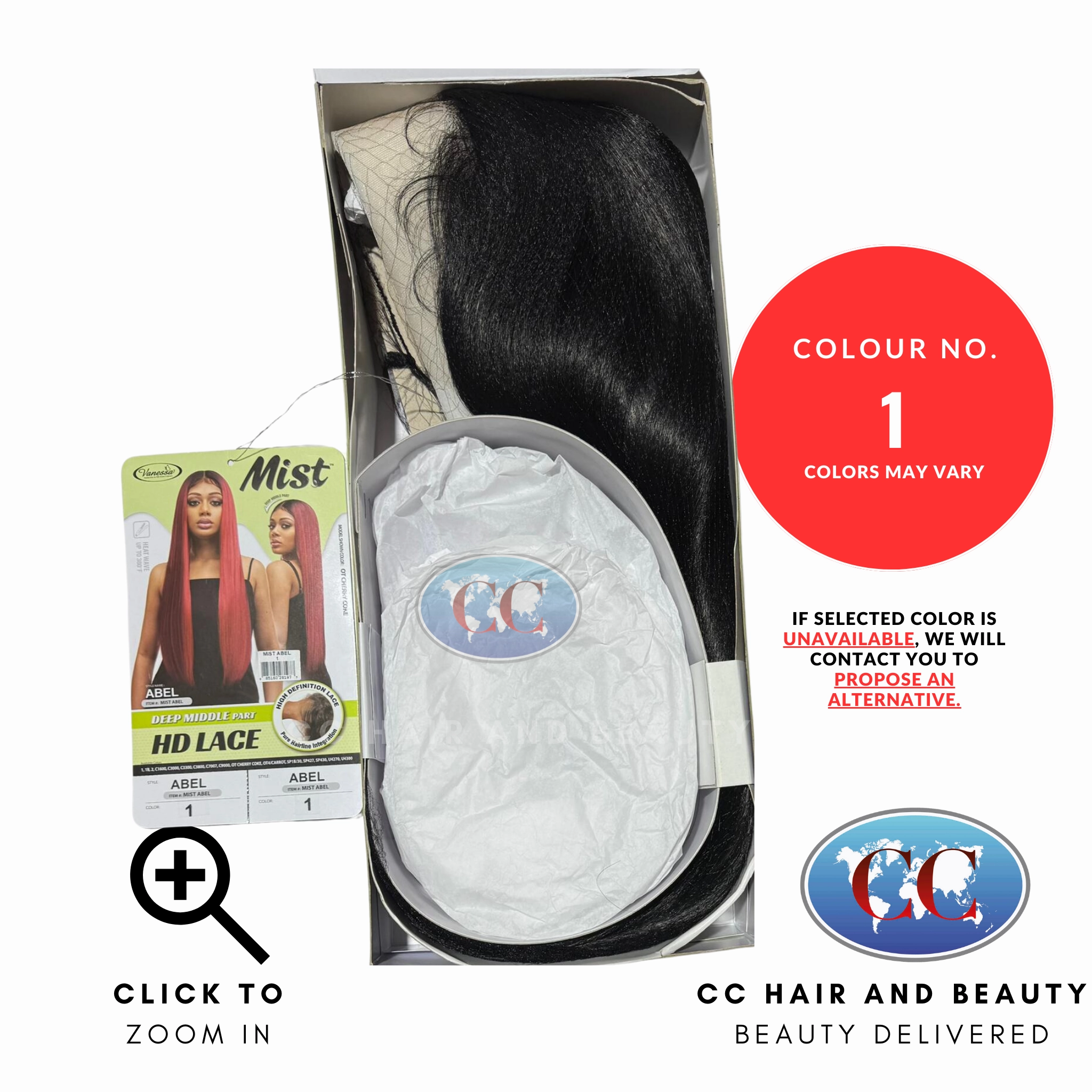 Vanessa Deep Middle Part Hd Lace Wig Mist Abel