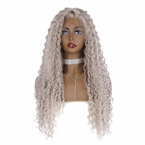 Vanilla Blonde Curly 26" Lace Front Wig