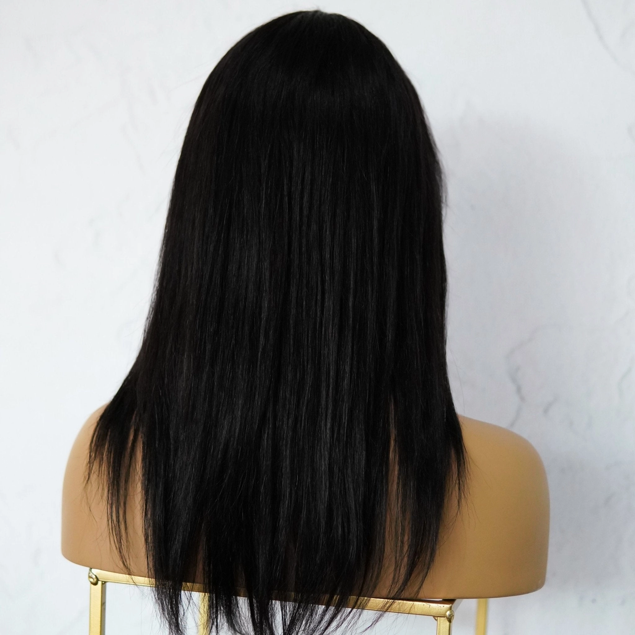 VICTORIA Black Human Hair Fringe Wig ** READY TO SHIP **