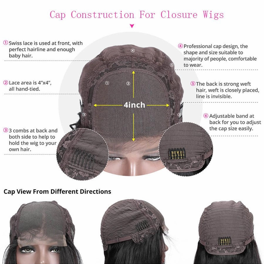 Water Wave Hair 4x4 HD Lace Closure 100% Virgin Human Hair Wig Perfect Hairline With Baby Hair -Geeta Hair